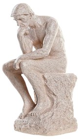 Statua Decorativa DKD Home Decor The Thinker Beige Resina Uomo Moderno (12 x 11 x 25 cm)