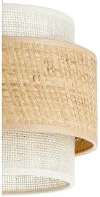 Lampadario su cavo BOHO 1xE27/60W/230V Ø 20 cm iuta/crema