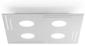 Plafoniera moderno Square bianco IP20, 4XGX53