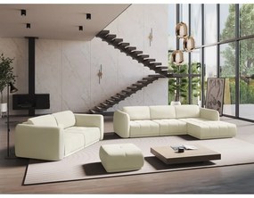 Divano angolare bianco (con penisola a destra) Hoku – Makamii