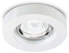 Faretto Incasso Moderno Blues Alluminio Bianco 1 Luce Gu10 5W 3000K Luce Calda