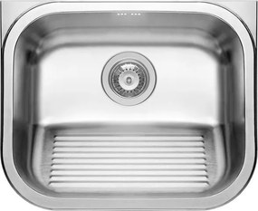 Lavello 1 vasca in inox argento PYRAMIS Laundry L 45 x L 55 cm