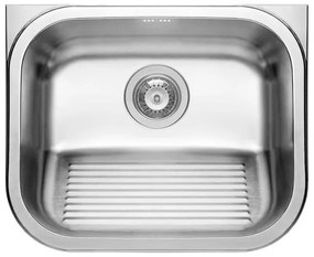 Lavello 1 vasca PYRAMIS Laundry inox L 45 x L 55 cm argento