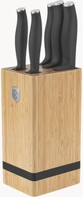 Set di coltelli da cucina in acciaio inossidabile con supporto Anthracite, set da 6
