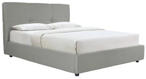 Letto con contenitore 160x200 cm in tessuto naturale SOGNO