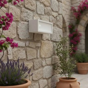 Applique con Sensore Movimento E27 IP65 FLUTE per esterno - Bianca