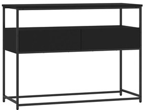 Tavolino consolle nero 100x40x75 cm in legno multistrato