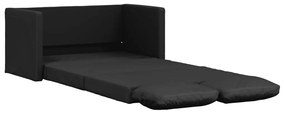 Divano letto da terra 2 in 1 nero 112x174x55 cm similpelle