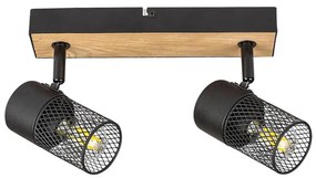 Rabalux 71152 - Faretto METTA 2xE14/40W/230V quercia