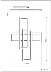 Globo 67381-24 - Plafoniera LED WILTON LED/24W/230V 3000/4000/6000K