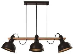 Lampada a sospensione nera con paralume in metallo 18x78 cm Reno - Candellux Lighting