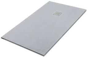 Piatto doccia 70x120 cm grigio effetto pietra in resina riducibile Karen