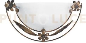 Applique a parete riccio bianca 1 luce attacco e27 40x8x20cm in vet...