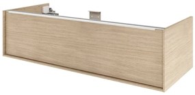 Mobile da bagno sospeso sotto lavabo L 120 x H 32 x P 48 cm quercia di campagna satinato, 1 cassetto SENSEA Neo