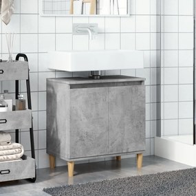 Mobile lavabo grigio cemento 58x33x60 cm in legno multistrato