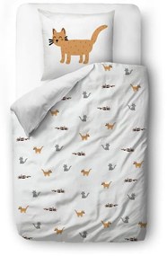 Biancheria da letto singola per bambini in cotone sateen 135x200 cm Cats - Butter Kings