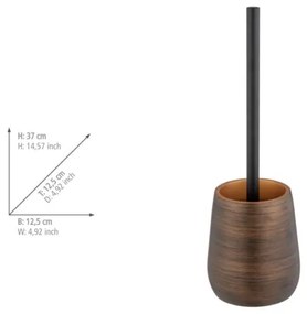 WENKO 25354100 - Scopino WC PALENA 12,5x37 cm bronzato