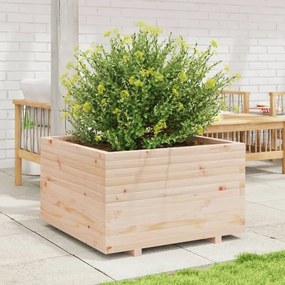 Fioriera Da Giardino 80x80x49,5 Cm İn Legno Massello Di Pino /