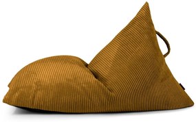 Pouf a sacco per bambini color senape con rivestimento in velluto a coste Razzy – SLOWDOWN