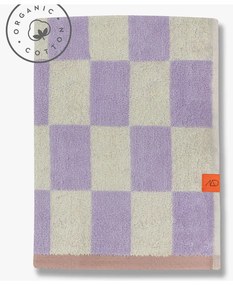 Asciugamano da bagno in cotone biologico giallo chiaro e viola 70x133 cm Retro - Mette Ditmer Denmark