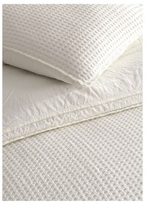 Set copripiumino e federa bianco in cotone renforcé per letto singolo 140x200 cm Waffle Striped – Mila Home Luxury