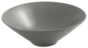 Lavabo da appoggio slim 40,5 cm grigio cemento in ceramica Paras