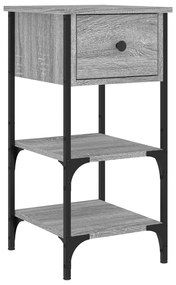 Comodini 2 pz grigio sonoma 34x36x70 cm in legno multistrato