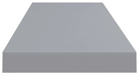 Scaffale a parete grigio 80x23,5x3,8 cm in mdf