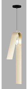 Lampadario nero-oro con paralume in metallo Fold - Squid Lighting