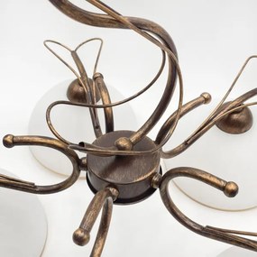 Lampadario a catena COBRA 5xE27/60W/230V bronzo/patina