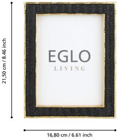 Eglo 423141 - Portafotografie ESASHI 13x18 cm nero/oro