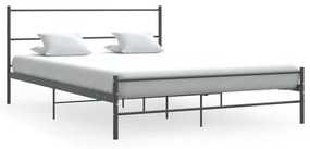 Giroletto Senza Materasso Grigio İn Metallo 140x200 Cm /