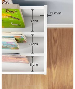 Libreria per bambini ANET bianca con cassetto