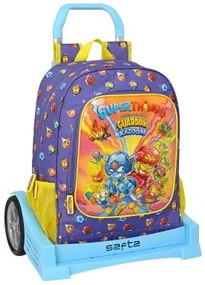 Trolley per la Scuola SuperThings Guardians of Kazoom Viola Giallo (32 x 42 x 14 cm)