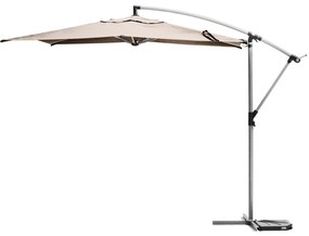 Ombrellone palo decentrato grigio diametro 3 m Manoa