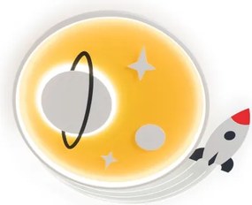 Brilagi -LED Plafoniera per bambini STARSHIP LED/64W/230V 3000/4500/6000K gialla