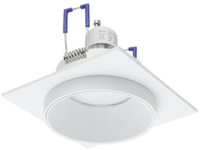 Faretto Ad Incasso Moderno Carosso Alluminio Bianco 1 Luce Gu10 35W Ip20