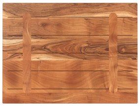 Piano per tavolo 90x70x2,5cm rettangolare legno massello acacia