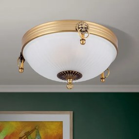 Orion DL 7-522/31 - Plafoniera ROCCA 2xE27/60W/230V diametro 31 cm bronzo/bianco