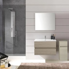 Armadietto bagno a terra Kora 1 cassetto 1 anta P 34 x L 30 x H 72 cm olmo rousseau truciolare