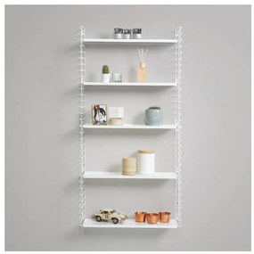 Scaffale a 3 piani con ripiani bianchi, larghezza 70 cm Libro - Metaltex