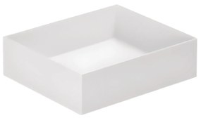 Lavabo D'Appoggio 45x38 Cm Azzurra Ceramica "Elegance Squared" Bianco Lucido