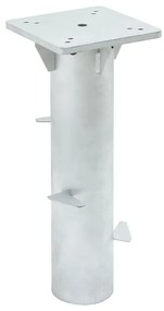 Base Per Ombrellone Interrata Argento 16x16x39,5 Cm Acciaio /