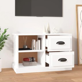 Mobile porta tv bianco lucido 73x35,5x47,5 cm legno multistrato