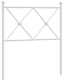 Testiera in metallo bianco 80 cm