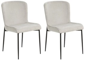 Set di 2 sedie tessuto grigio ADA Beliani