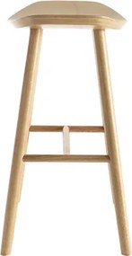 Sgabello da bar design in legno chiaro H65 cm DEMORY