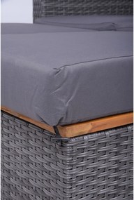 Divano da giardino in rattan grigio Bari - Garden Pleasure