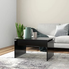 Tavolino Da Salotto Nero 68x50x38 Cm Legno Multistrato /