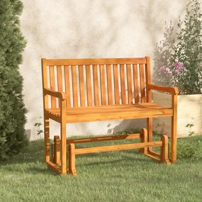 Panchina da giardino a dondolo 110 cm legno massello d&#039;acacia
